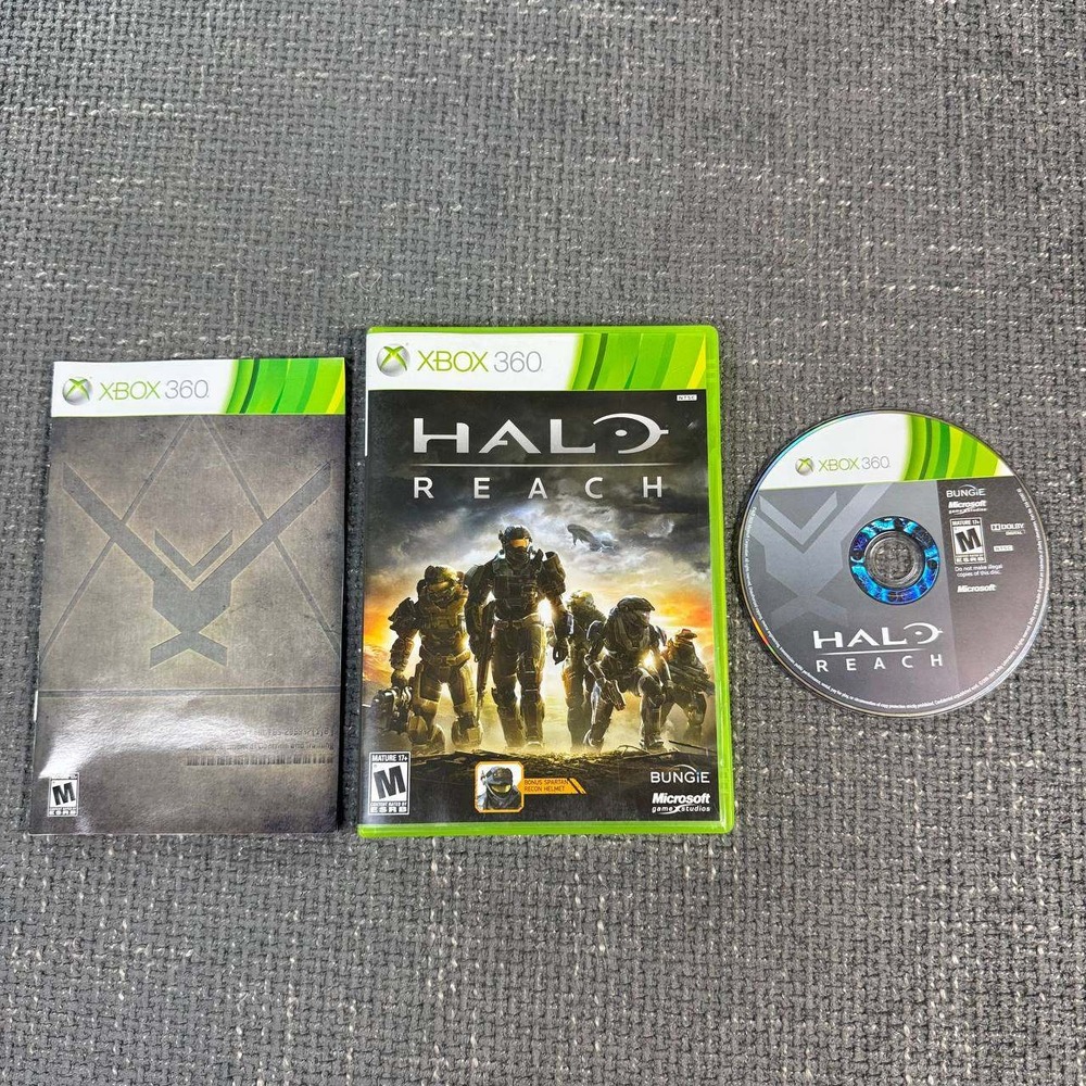 Microsoft Halo Reach Xbox 360 Game NTSC Bungie 2010 Grey Case Manual